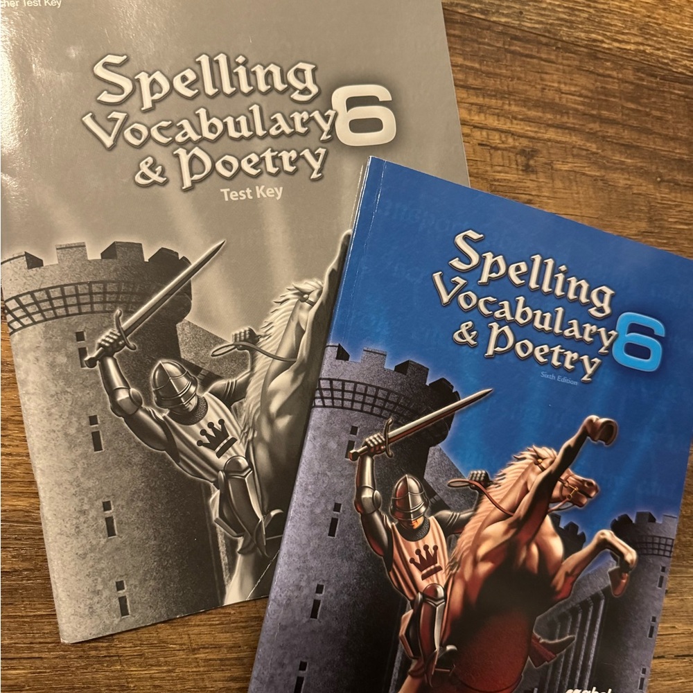 Abeka 6th Grade: Spelling Vocabulary & Poetry 6 Book and Test Key